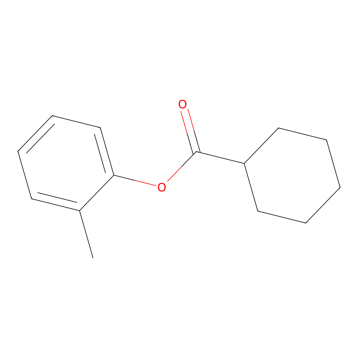 o-Tolyl cyclohexanecarboxylate molecular structure, CAS 18731-58-3