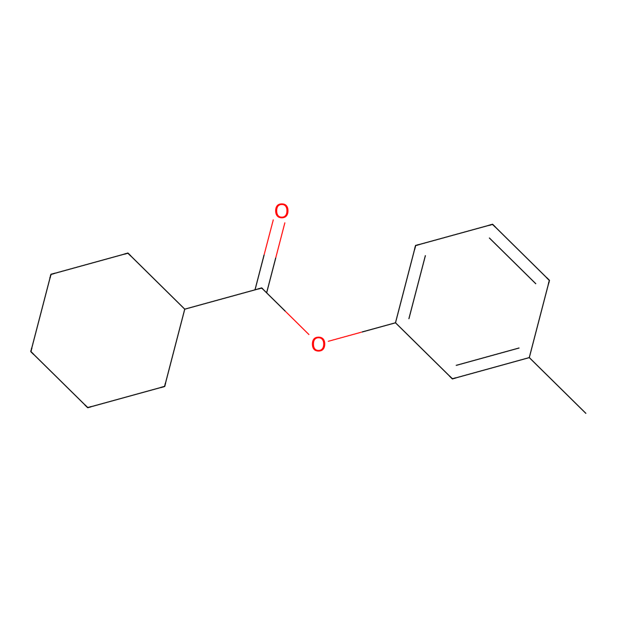 3-Methylphenyl cyclohexanecarboxylate molecular structure, CAS 18731-59-4