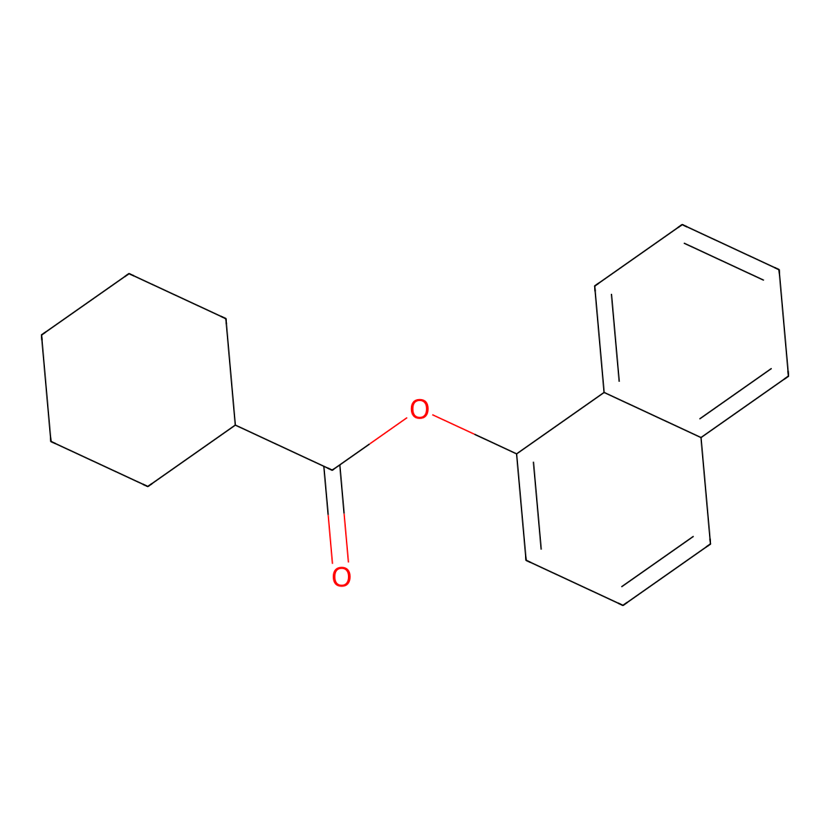 1-Naphthyl cyclohexanecarboxylate molecular structure, CAS 18731-61-8