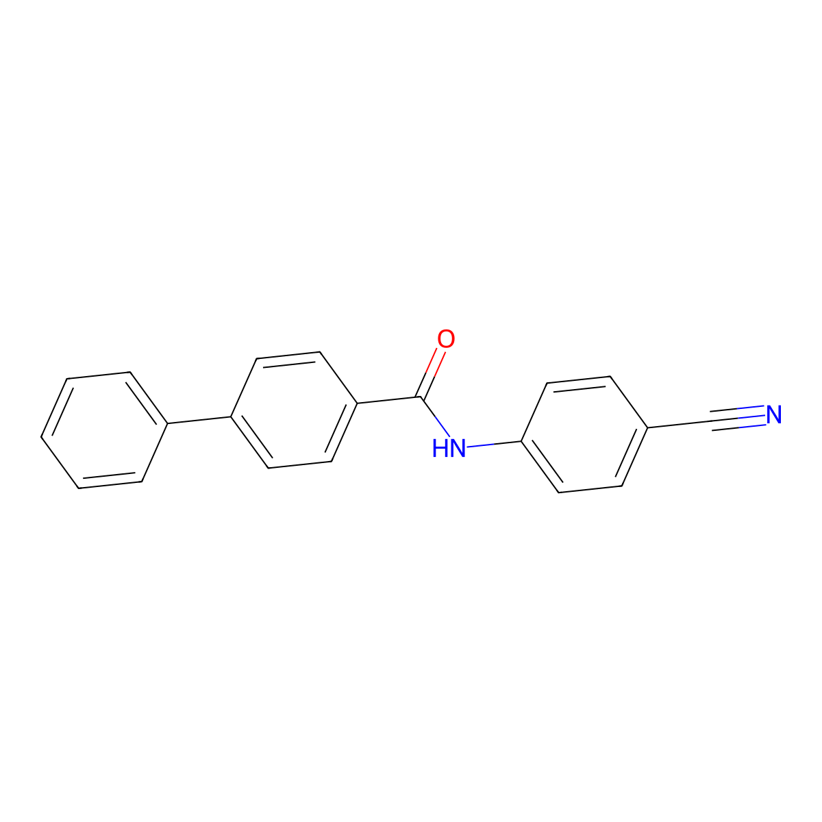 N-(4-cyanophenyl)-4-phenylbenzamide molecular structure, CAS 187324-53-4