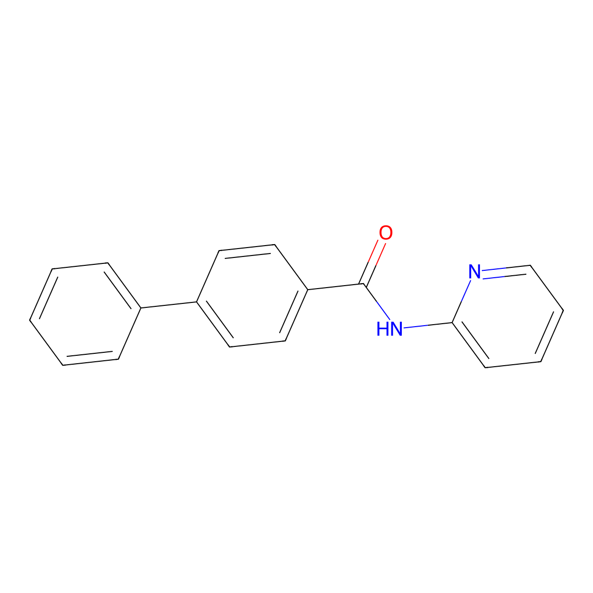 N-(pyridin-2-yl)biphenyl-4-carboxamide molecular structure, CAS 187324-58-9