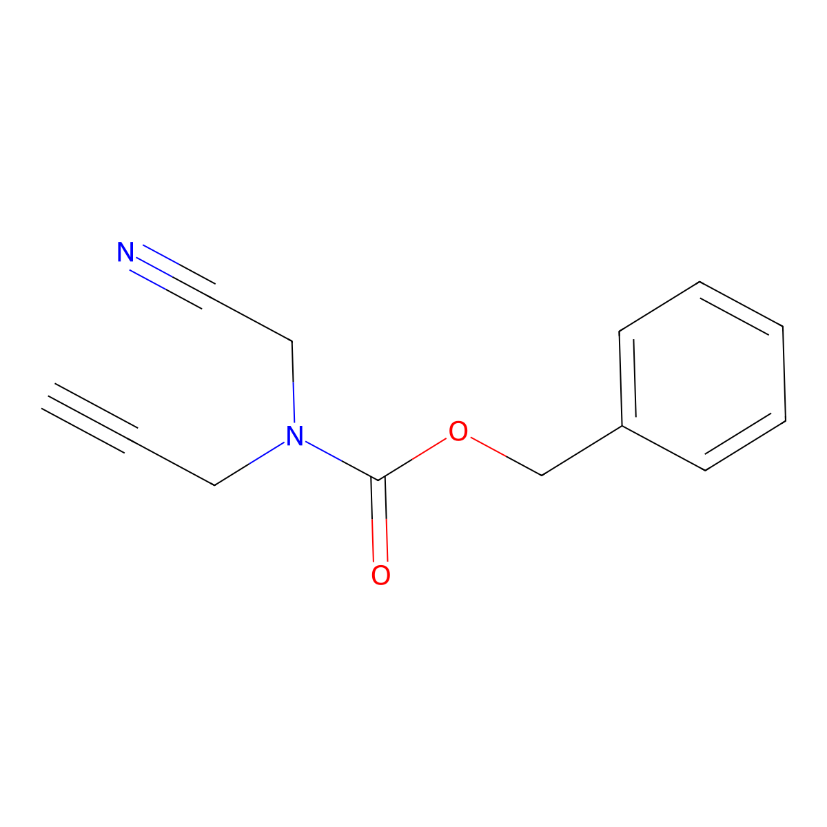 benzyl N-(cyanomethyl)-N-(prop-2-yn-1-yl)carbamate molecular structure, CAS 1873257-57-8