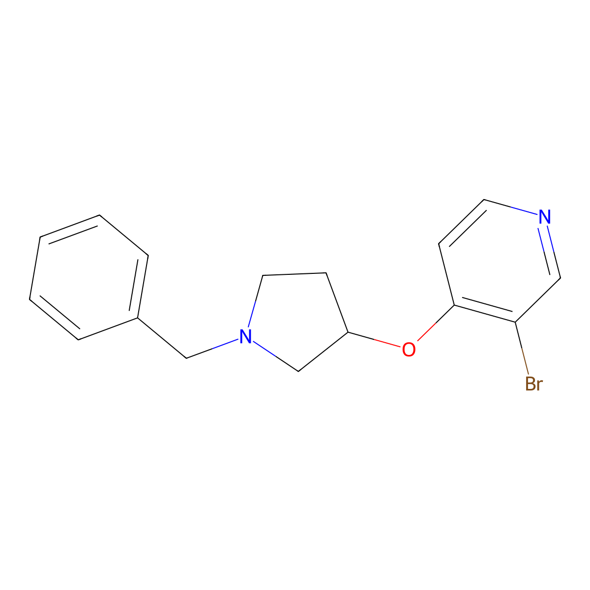 4-[(1-Benzylpyrrolidin-3-yl)oxy]-3-bromopyridine molecular structure, CAS 1873257-71-6