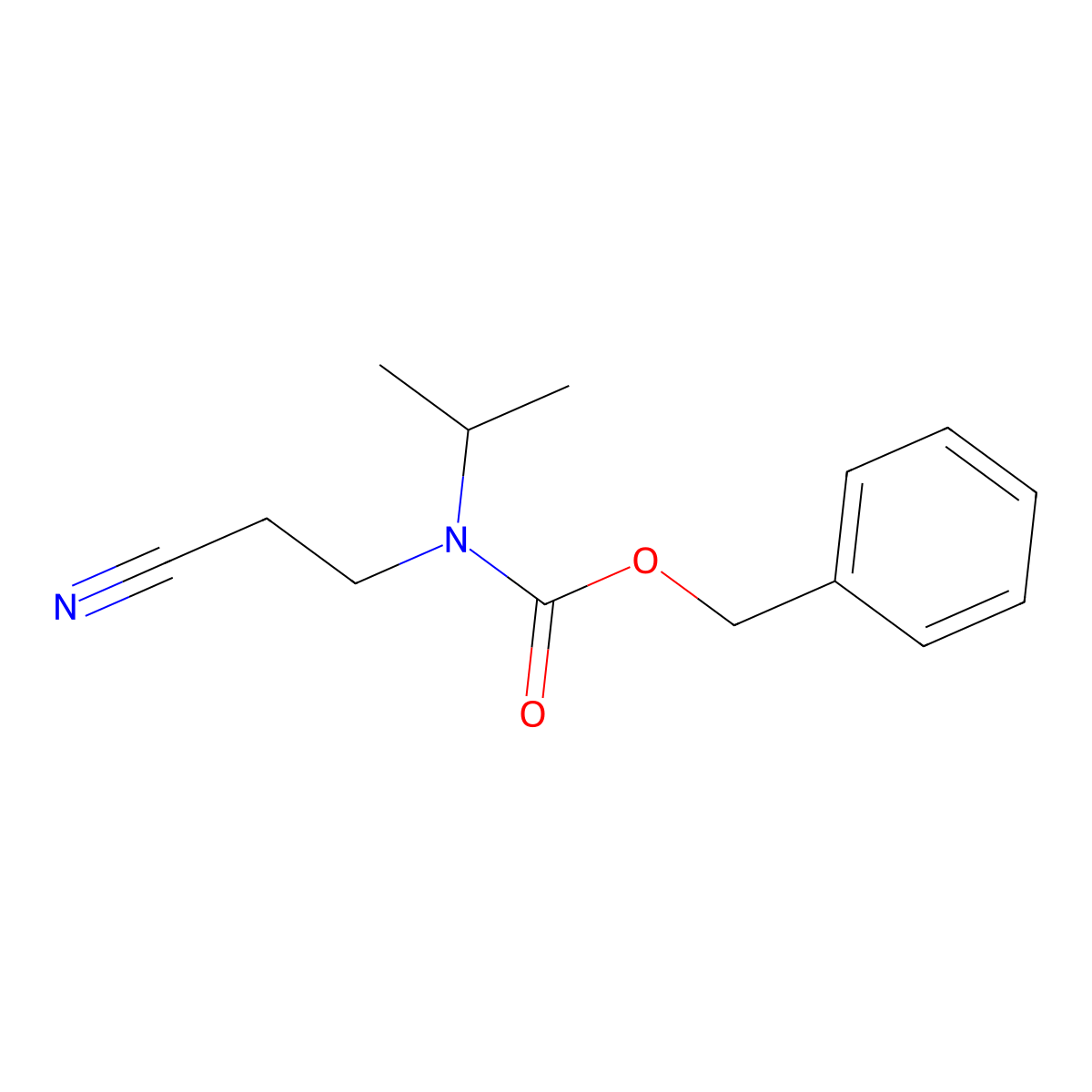 benzyl N-(2-cyanoethyl)-N-(propan-2-yl)carbamate molecular structure, CAS 1873259-24-5