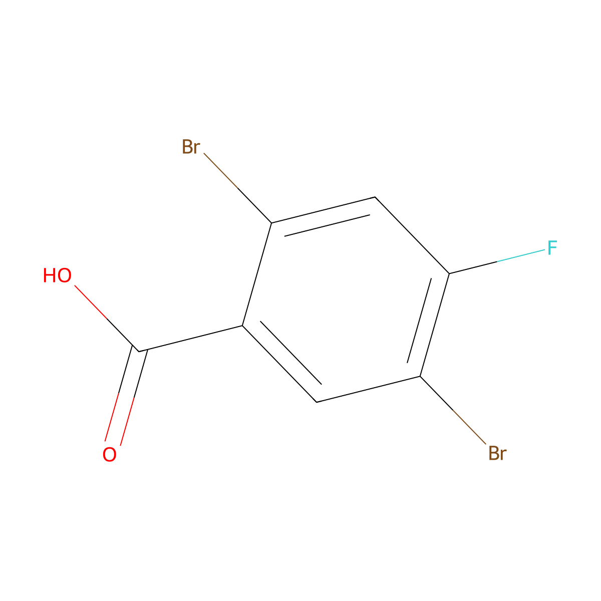 2,5-Dibromo-4-fluorobenzoic acid molecular structure, CAS 187326-20-1