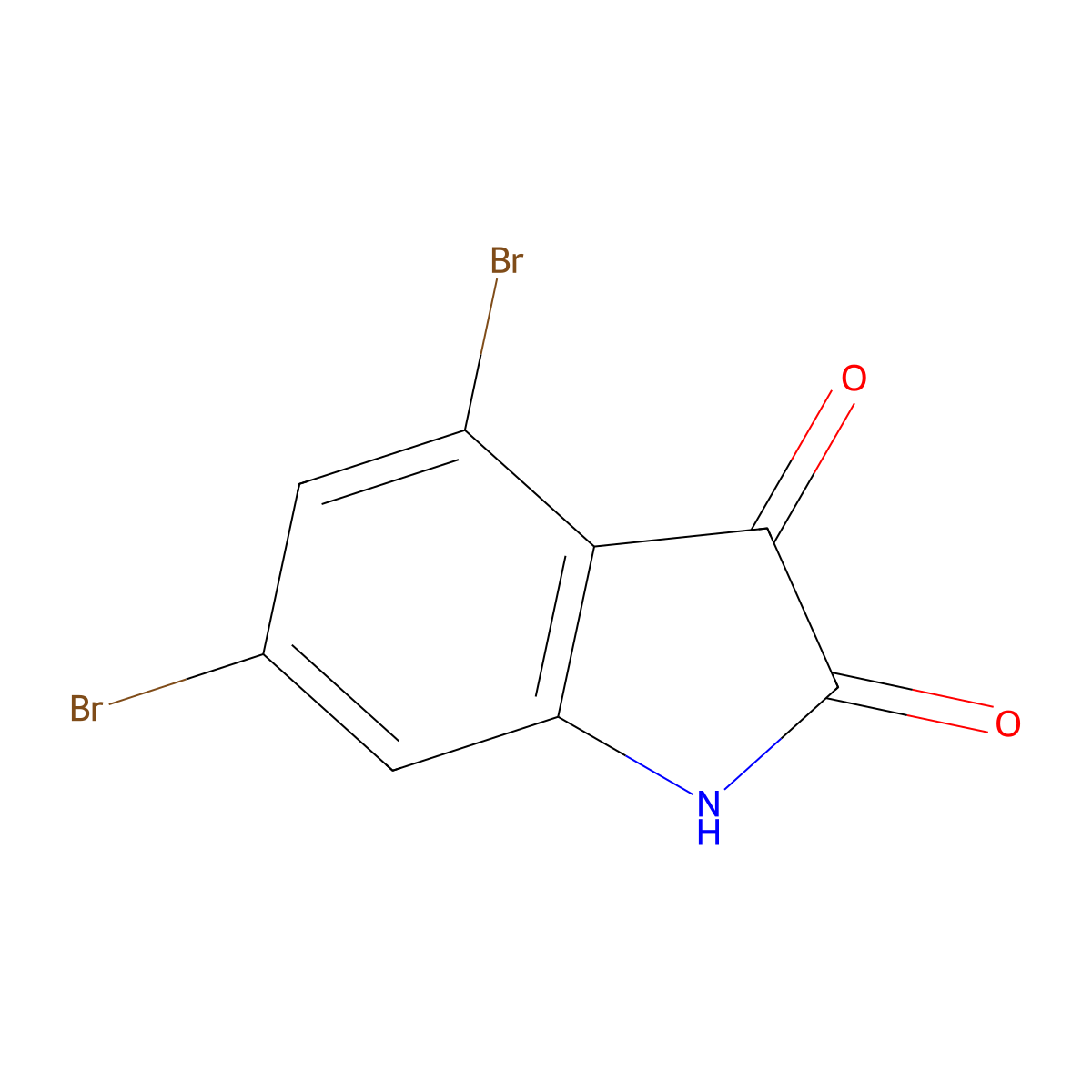 4,6-Dibromoisatin molecular structure, CAS 187326-67-6