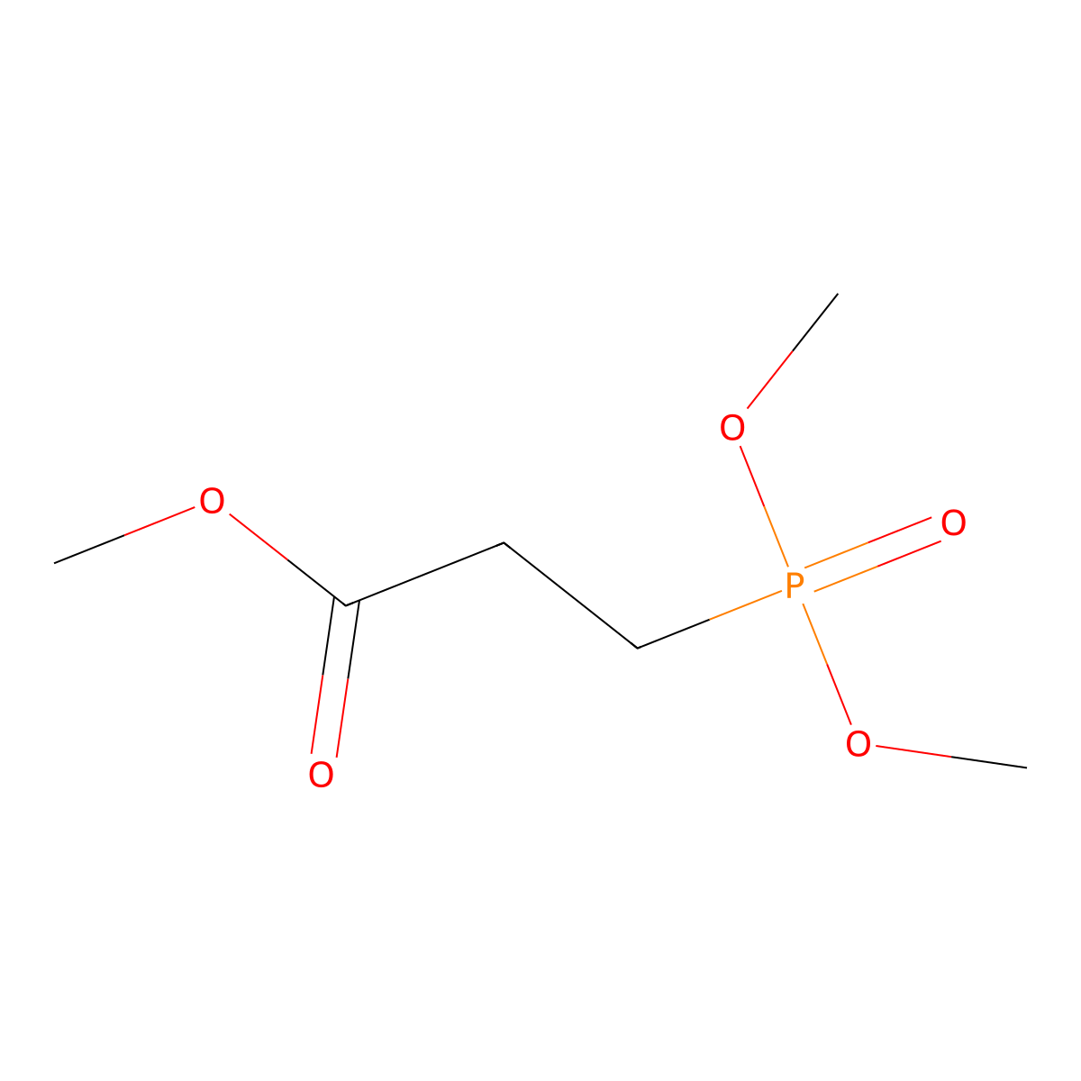 Methyl 3-(dimethoxyphosphinoyl)propionate molecular structure, CAS 18733-15-8