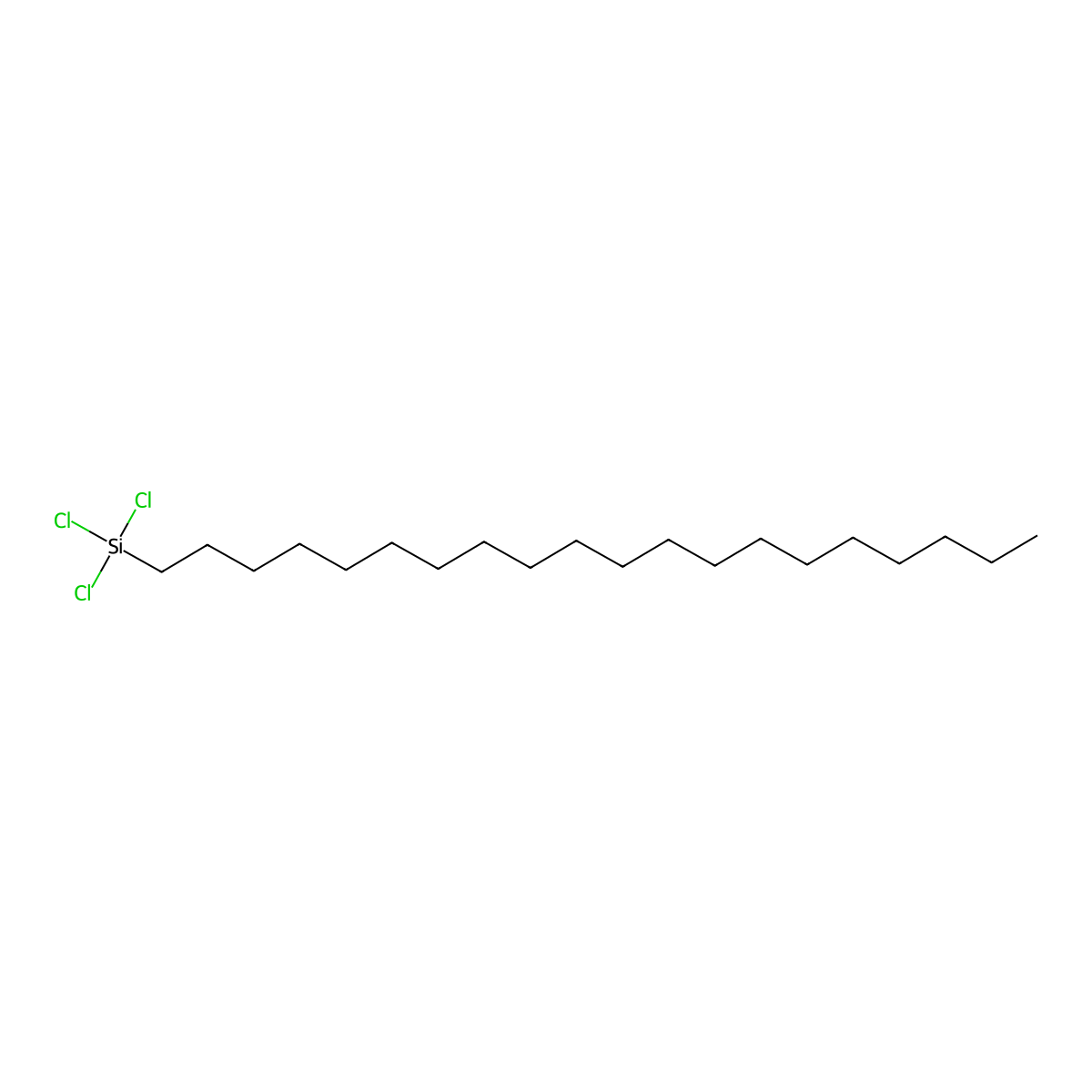 Silane, trichloroeicosyl- molecular structure, CAS 18733-57-8