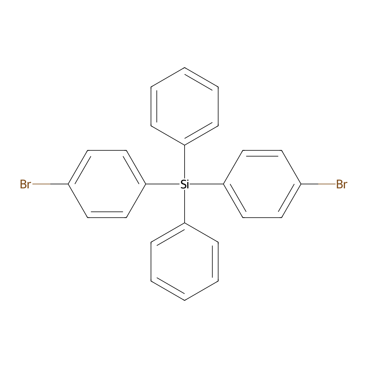 Bis(4-bromophenyl)diphenylsilane molecular structure, CAS 18733-91-0