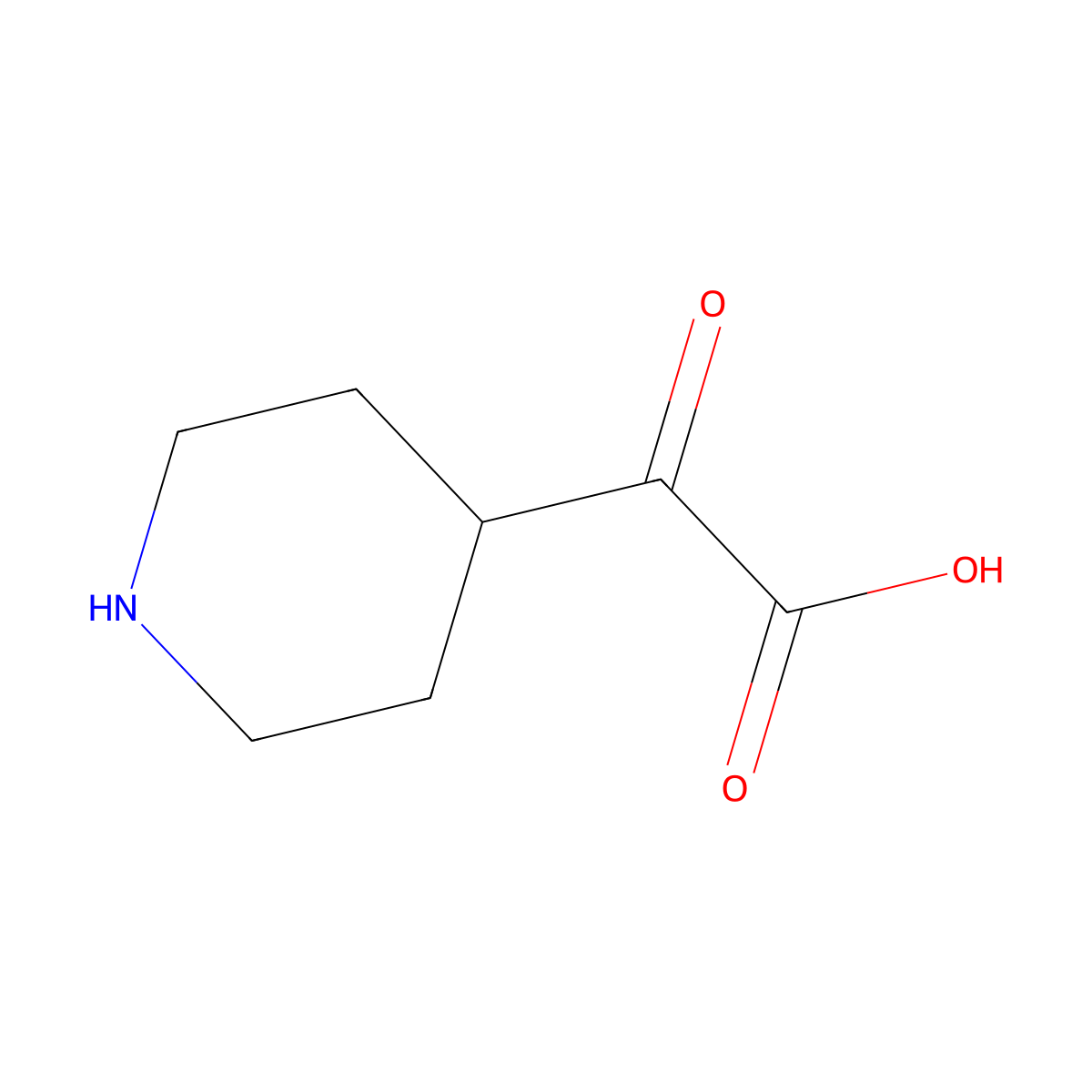 2-Oxo-2-(piperidin-4-yl)acetic acid molecular structure, CAS 1873305-92-0