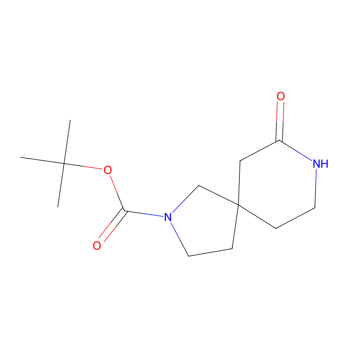 Tert-butyl 7-oxo-2,8-diazaspiro[4.5]decane-2-carboxylate molecular structure, CAS 1873305-94-2