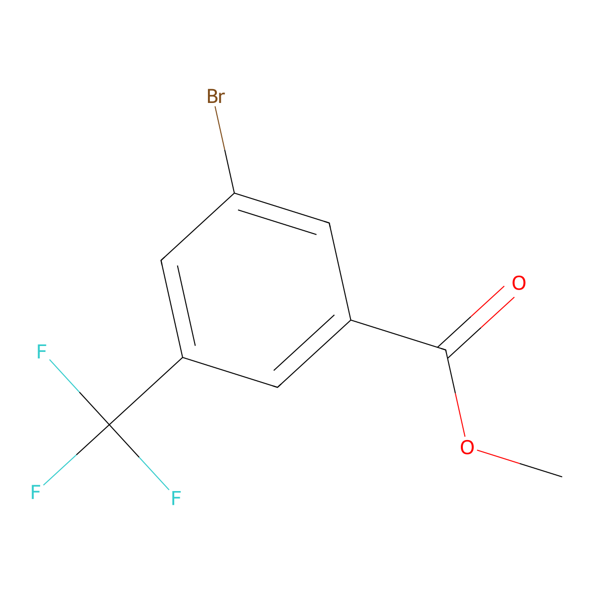 Methyl 3-bromo-5-(trifluoromethyl)benzoate molecular structure, CAS 187331-46-0