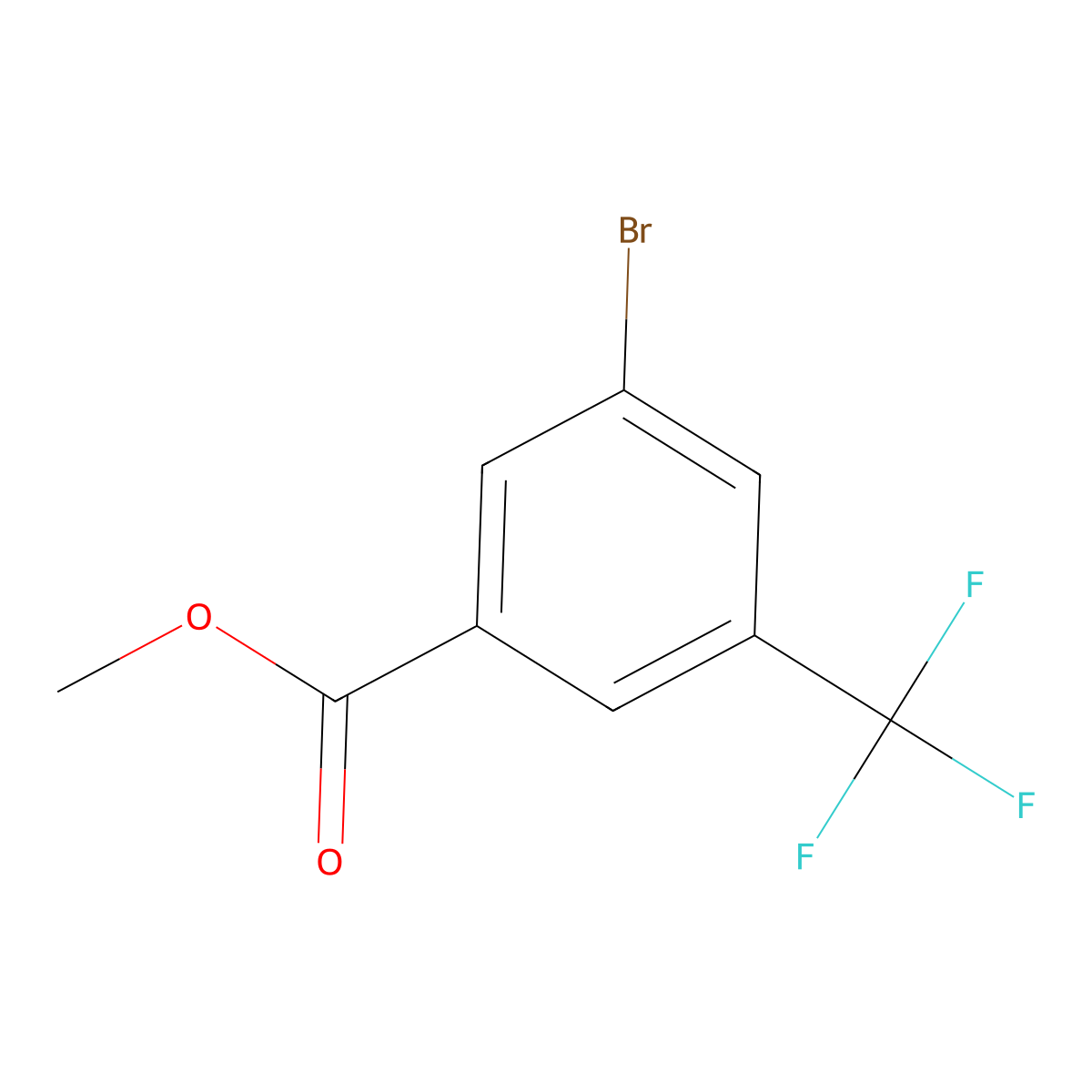 Methyl 3-bromo-5-(trifluoromethyl)benzoate molecular structure, CAS 187331-46-0