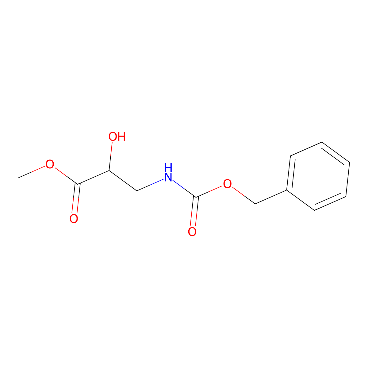 Methyl (R)-3-(((benzyloxy)carbonyl)amino)-2-hydroxypropanoate molecular structure, CAS 187333-95-5