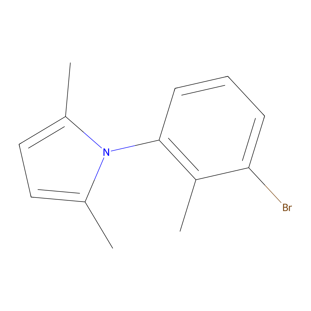 1-(3-Bromo-2-methylphenyl)-2,5-dimethyl-1H-pyrrole molecular structure, CAS 1873335-66-0