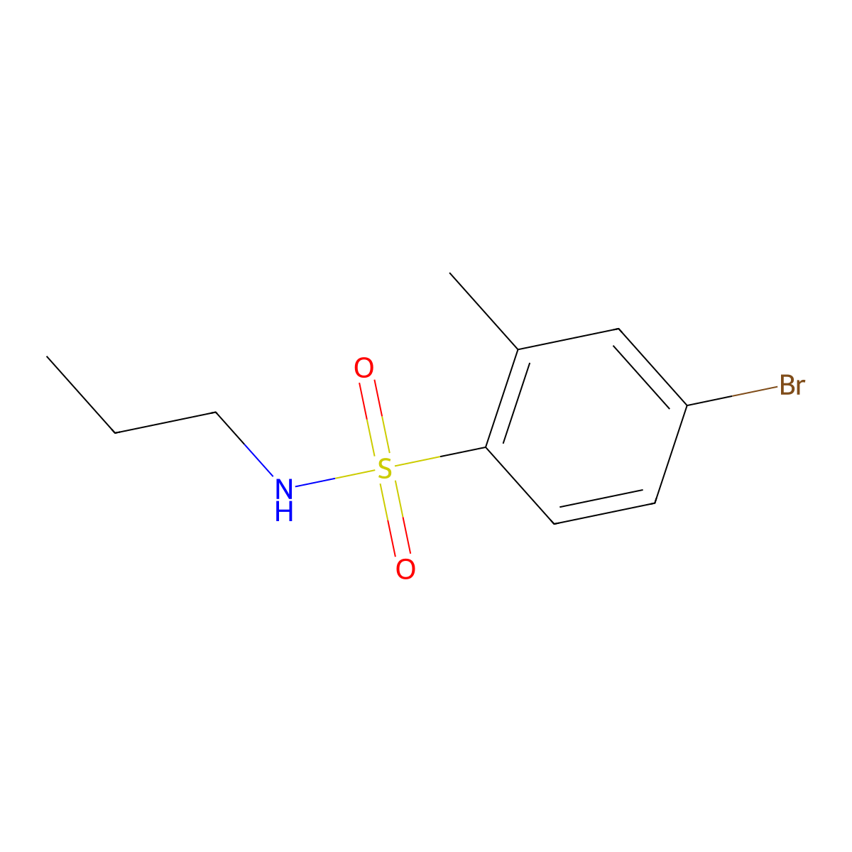 4-BRomo-2-methyl-N-propylbenzenesulfonamide molecular structure, CAS 1873336-36-7