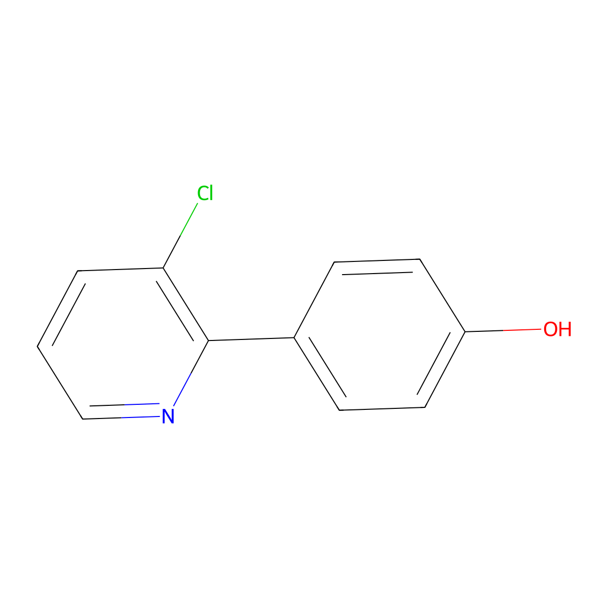 4-(3-Chloropyridin-2-yl)phenol molecular structure, CAS 1873342-46-1