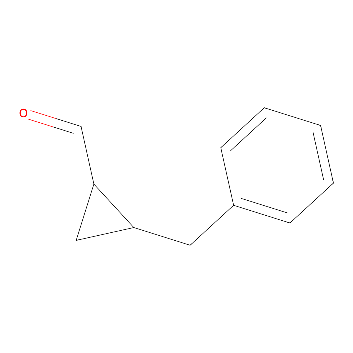 Cyclopropanecarboxaldehyde, 2-(phenylmethyl)-, trans-(9CI) molecular structure, CAS 187335-58-6