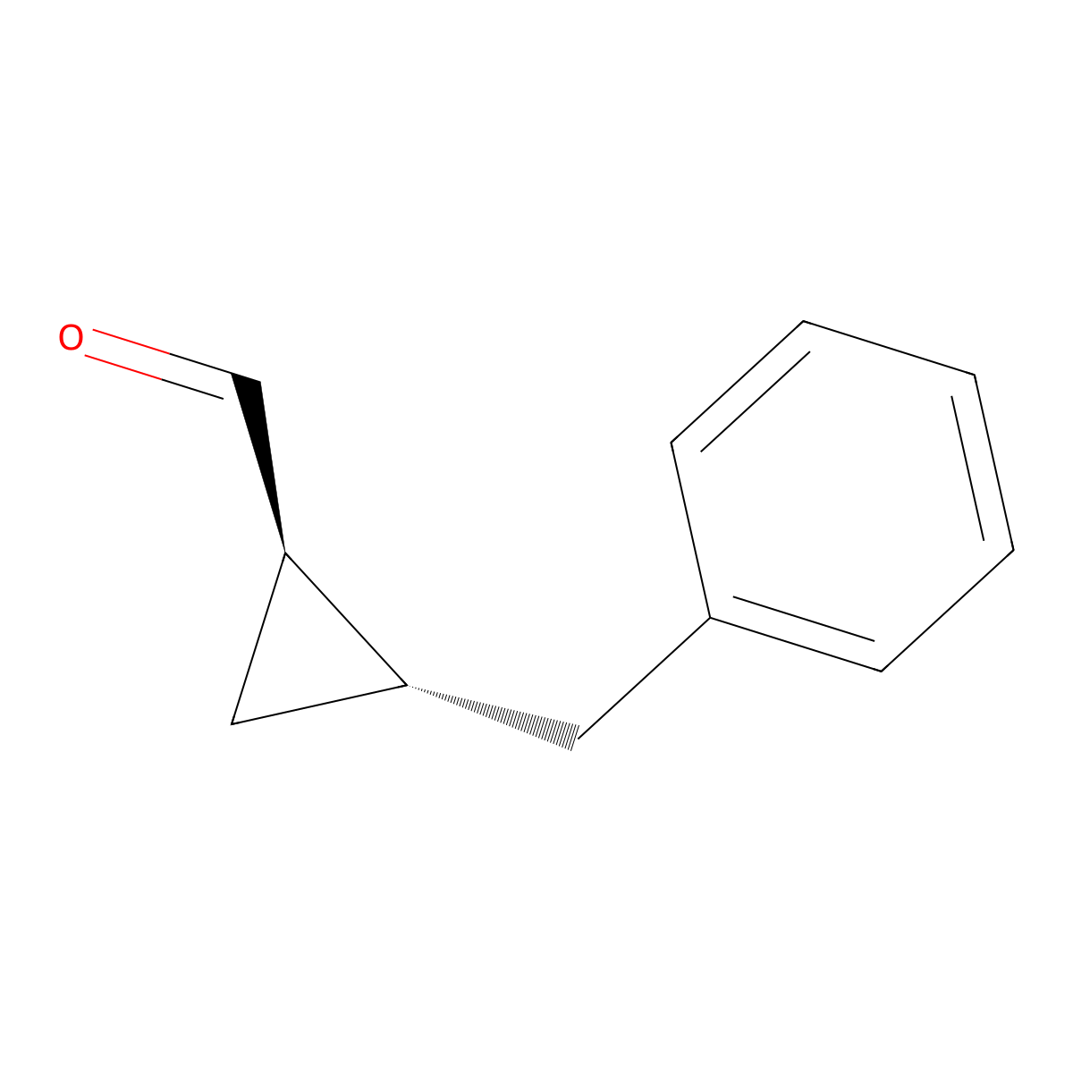 Cyclopropanecarboxaldehyde, 2-(phenylmethyl)-, trans-(9CI) molecular structure, CAS 187335-58-6