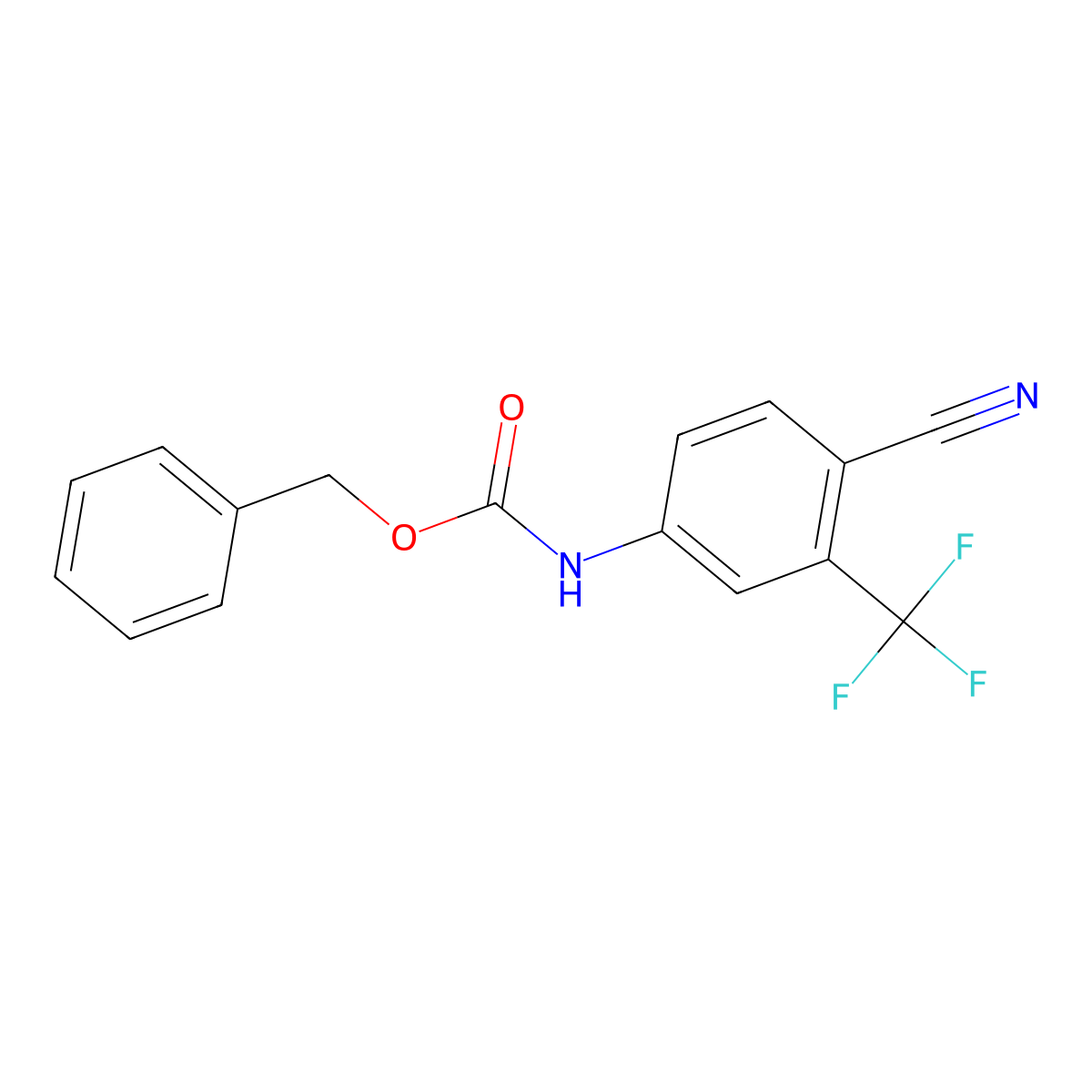 benzyl N-[4-cyano-3-(trifluoromethyl)phenyl]carbamate molecular structure, CAS 1873387-12-2