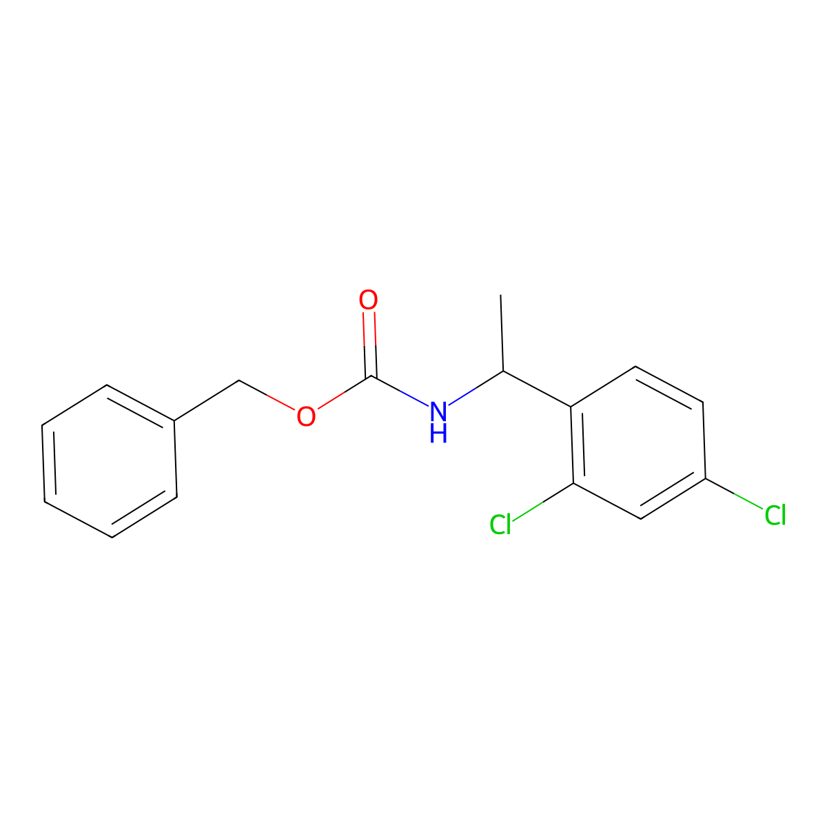 benzyl N-[1-(2,4-dichlorophenyl)ethyl]carbamate molecular structure, CAS 1873387-17-7