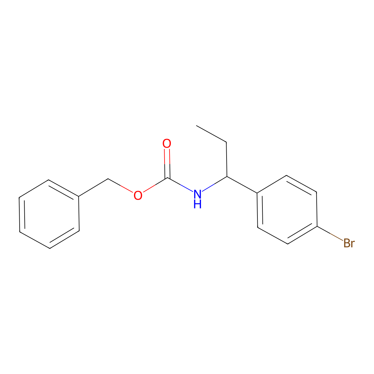 benzyl N-[1-(4-bromophenyl)propyl]carbamate molecular structure, CAS 1873388-70-5