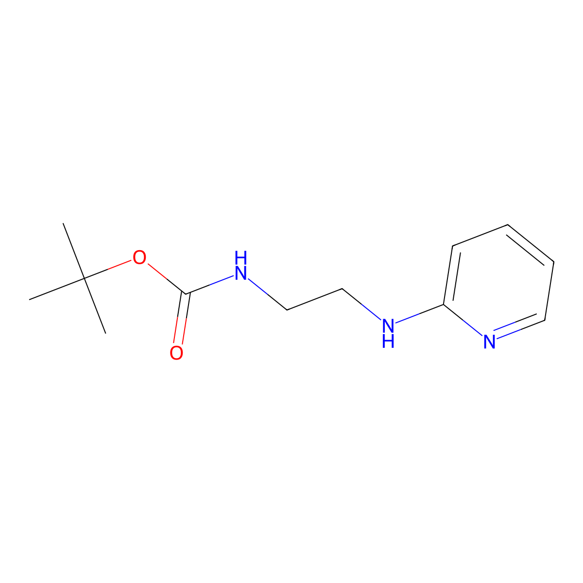 tert-butyl N-[2-(pyridin-2-ylamino)ethyl]carbamate molecular structure, CAS 187339-13-5