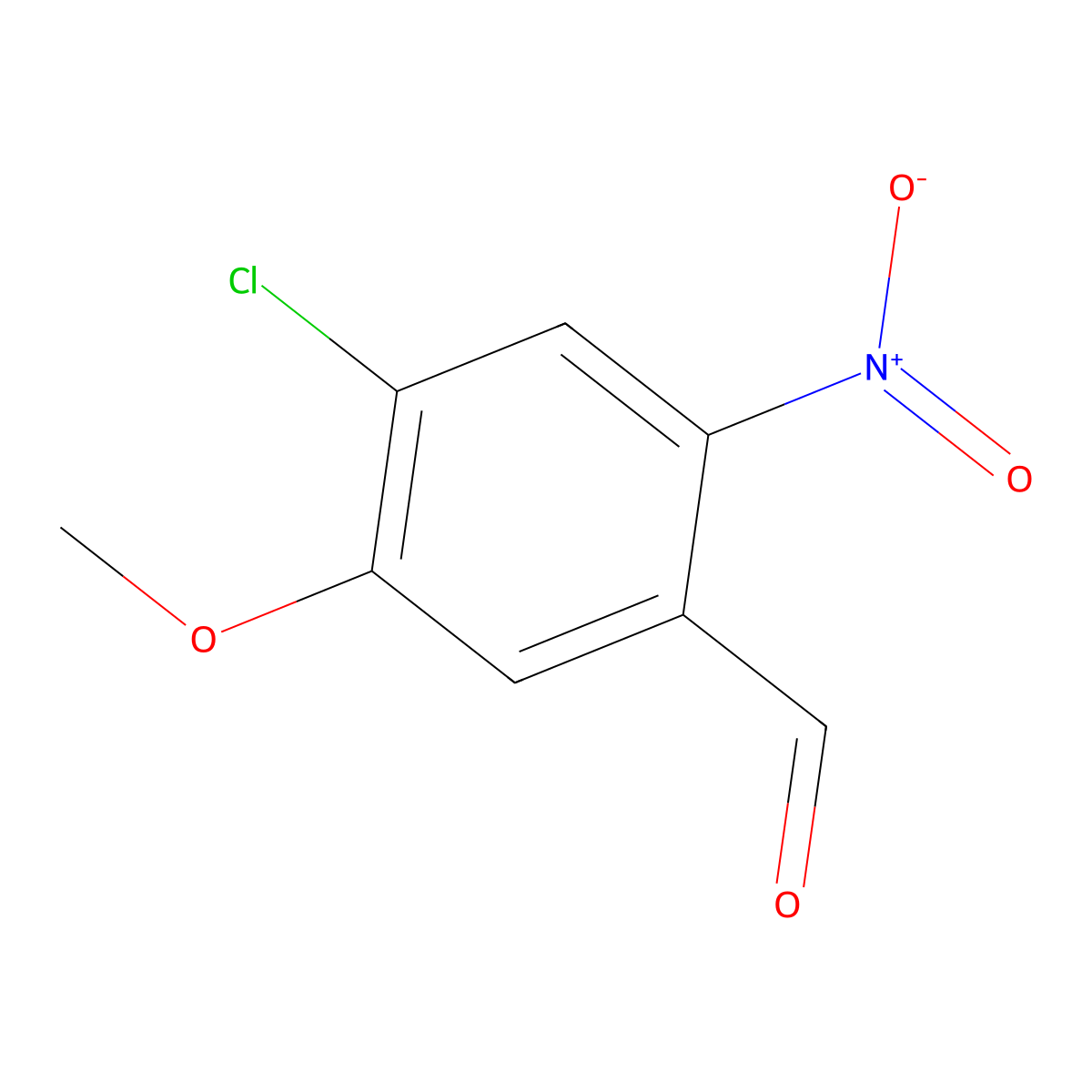 4-Chloro-5-methoxy-2-nitrobenzaldehyde molecular structure, CAS 18734-71-9