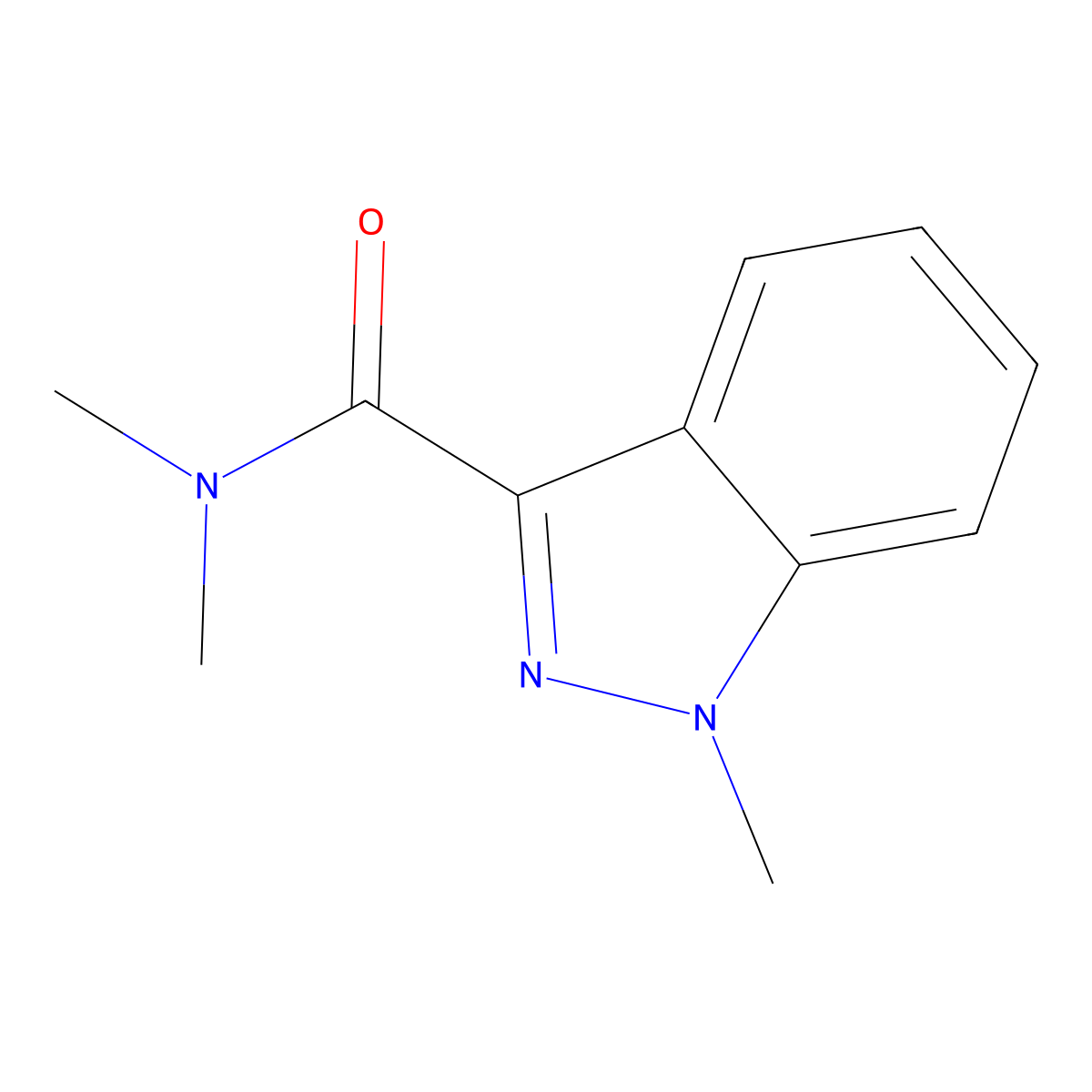 N,N,1-trimethyl-1H-indazole-3-carboxamide molecular structure, CAS 1873425-65-0