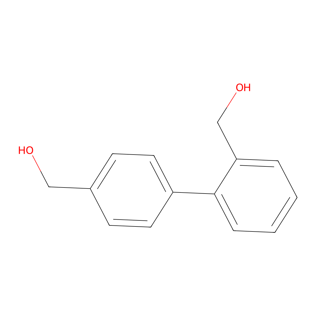 [1,1'-Biphenyl]-2,4'-diyldimethanol molecular structure, CAS 187344-44-1