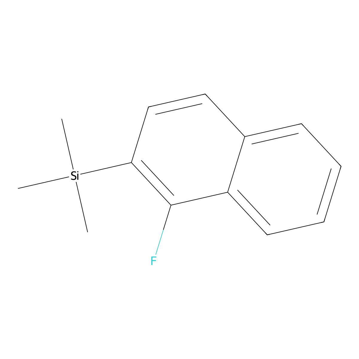 (1-Fluoronaphthalen-2-yl)trimethylsilane molecular structure, CAS 1873468-93-9