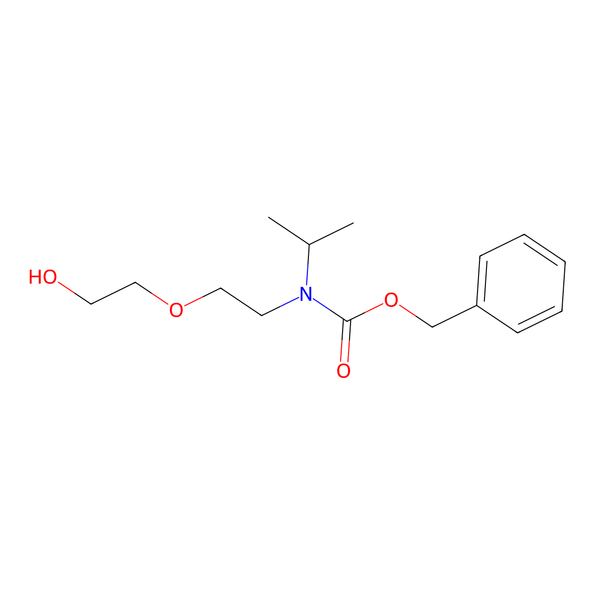 benzyl N-[2-(2-hydroxyethoxy)ethyl]-N-(propan-2-yl)carbamate molecular structure, CAS 1873469-67-0