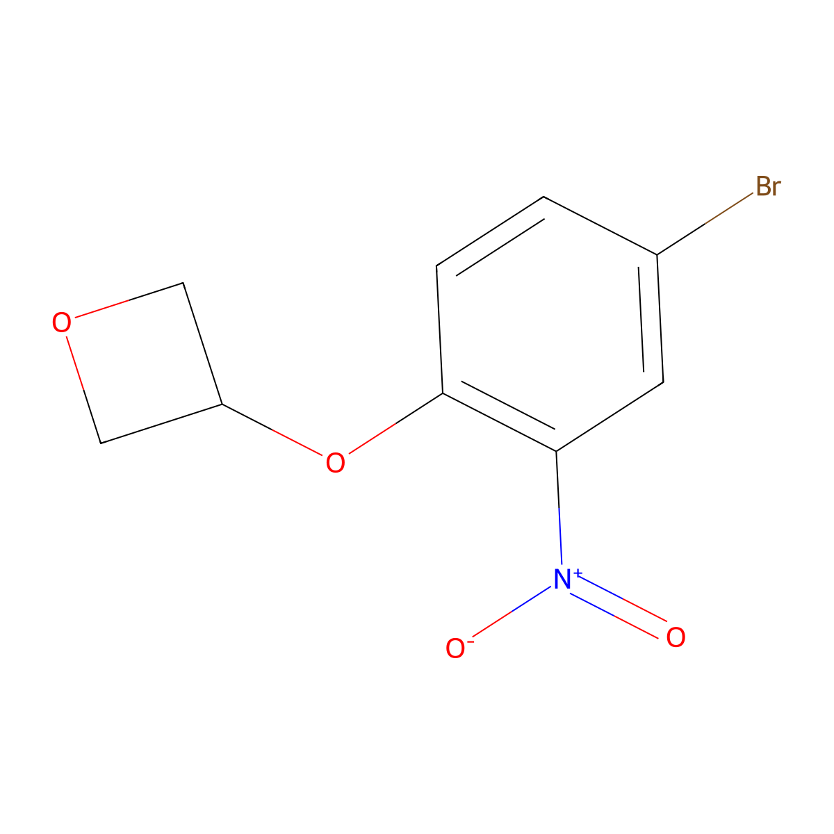 3-(4-Bromo-2-nitrophenoxy)oxetane molecular structure, CAS 1873493-61-8
