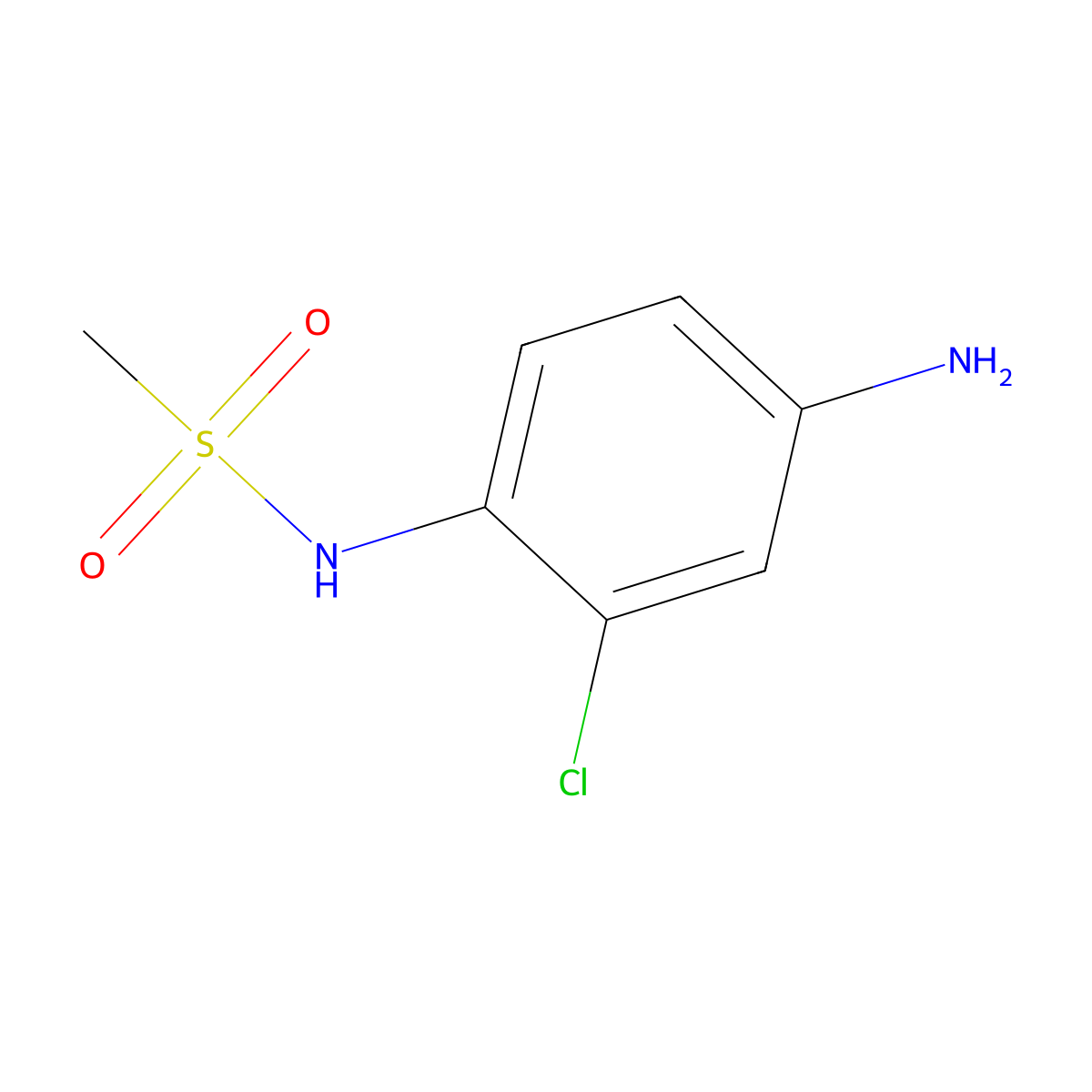 N-(4-amino-2-chlorophenyl)methanesulfonamide molecular structure, CAS 18735-42-7