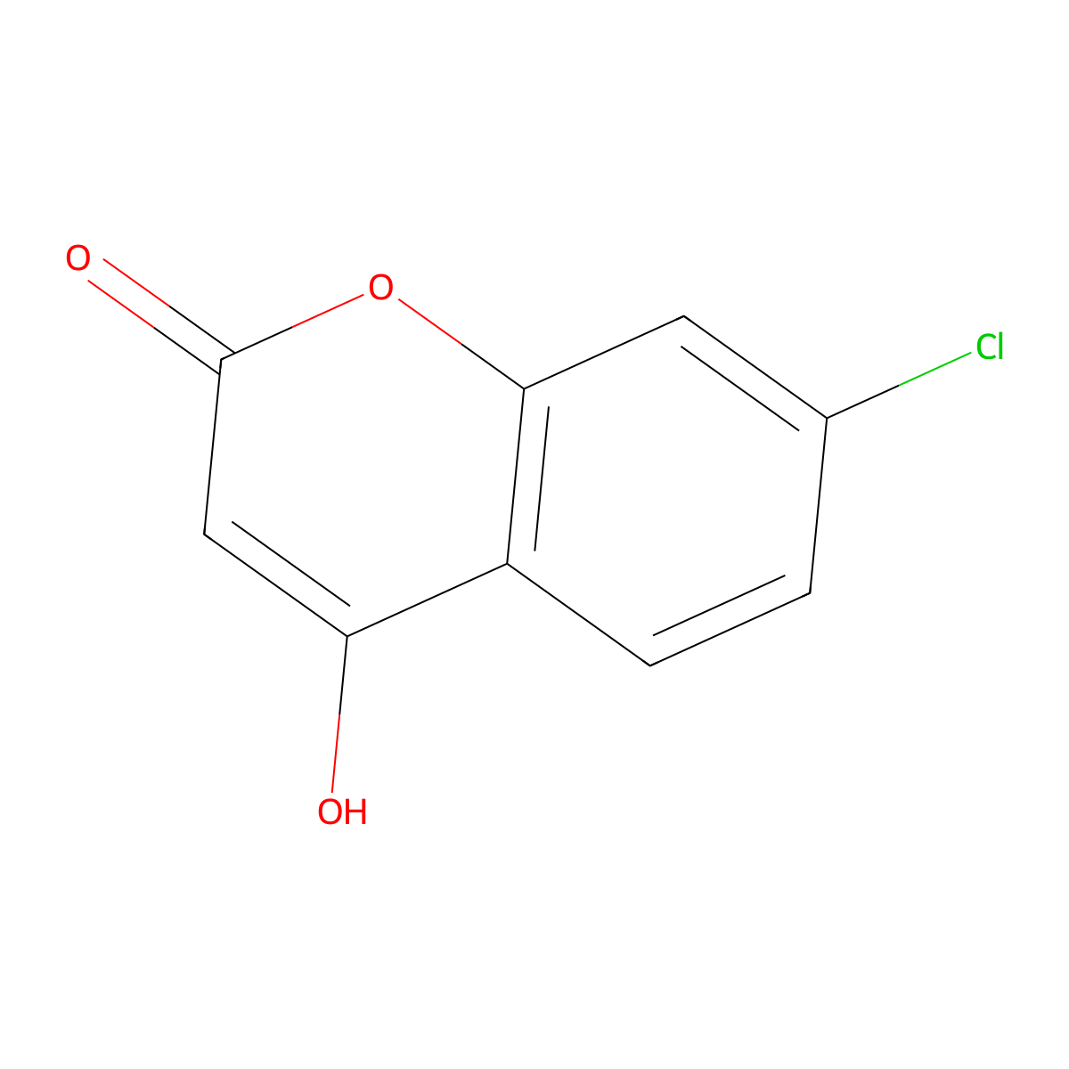 7-chloro-4-hydroxy-2H-chromen-2-one molecular structure, CAS 18735-81-4