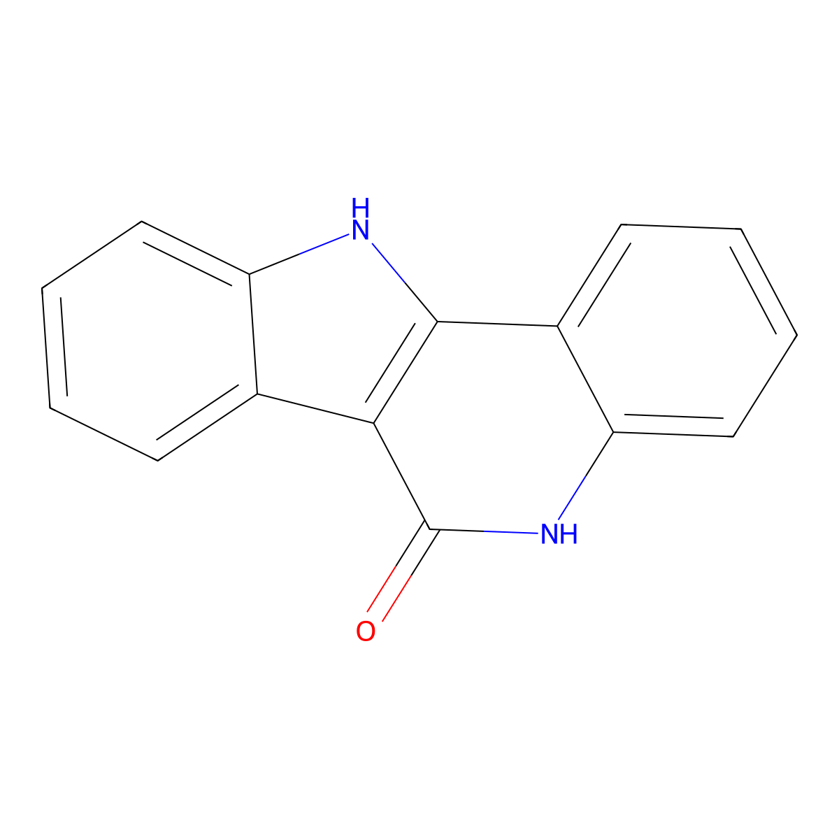 5,11-dihydro-6H-indolo[3,2-c]quinolin-6-one molecular structure, CAS 18735-98-3