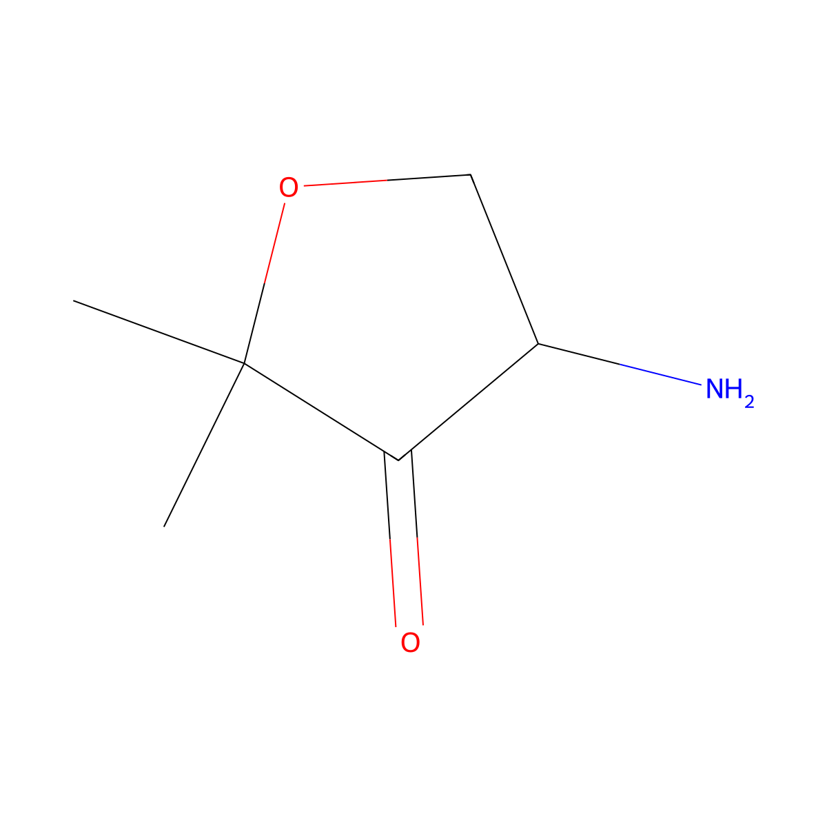 4-Amino-2,2-dimethyloxolan-3-one molecular structure, CAS 1873505-17-9