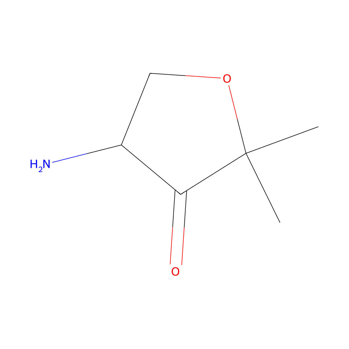 4-Amino-2,2-dimethyloxolan-3-one molecular structure, CAS 1873505-17-9