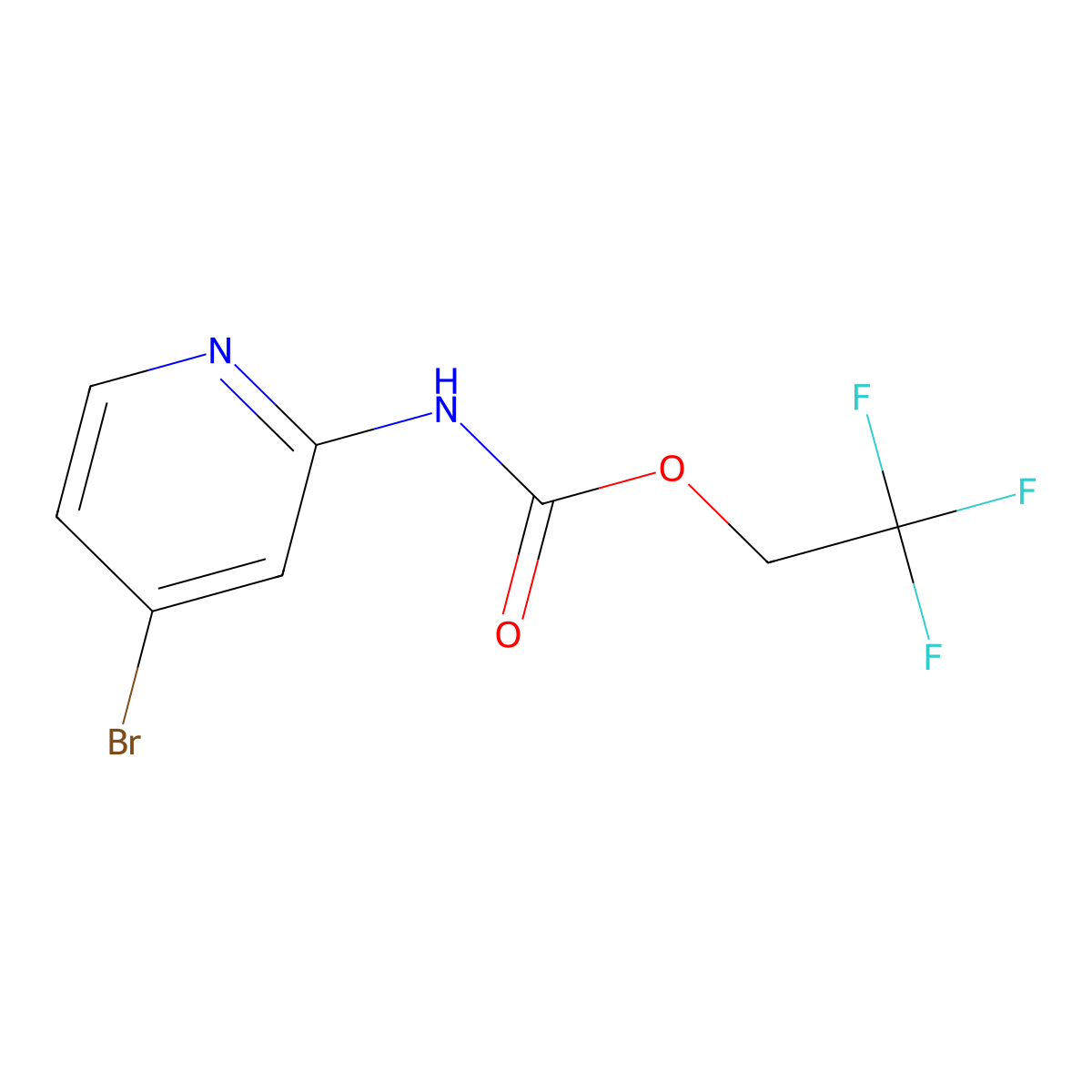 2,2,2-trifluoroethyl N-(4-bromopyridin-2-yl)carbamate molecular structure, CAS 1873523-29-5