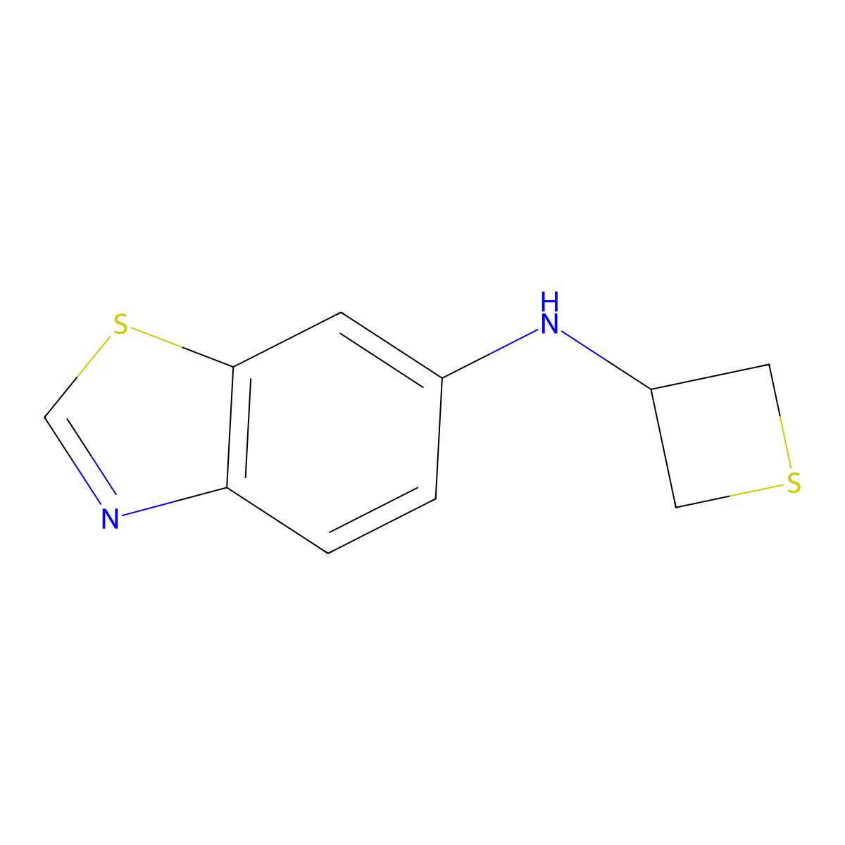 N-(Thietan-3-yl)benzo[d]thiazol-6-amine molecular structure, CAS 1873527-23-1