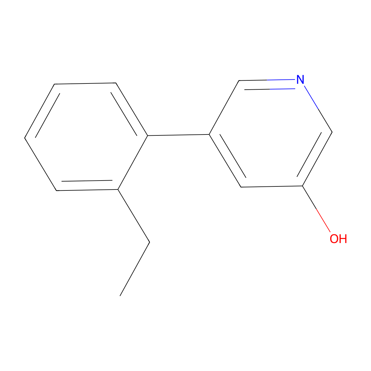 5-(2-Ethylphenyl)-3-pyridinol molecular structure, CAS 1873529-16-8