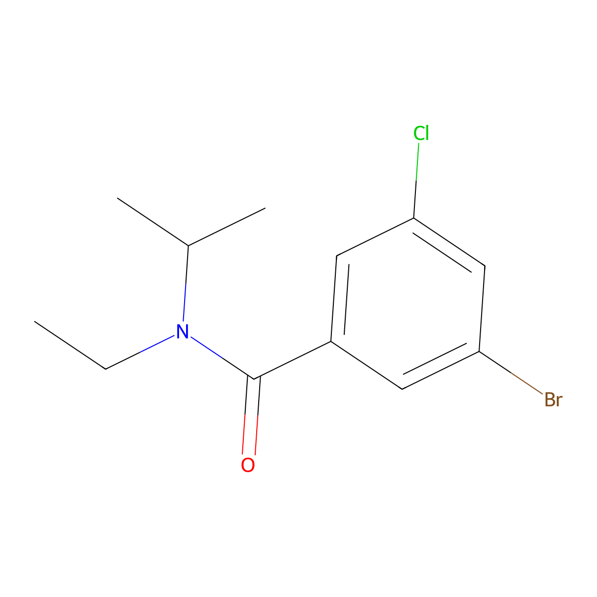 3-Bromo-5-chloro-N-ethyl-N-(1-methylethyl)benzamide molecular structure, CAS 1873537-79-1