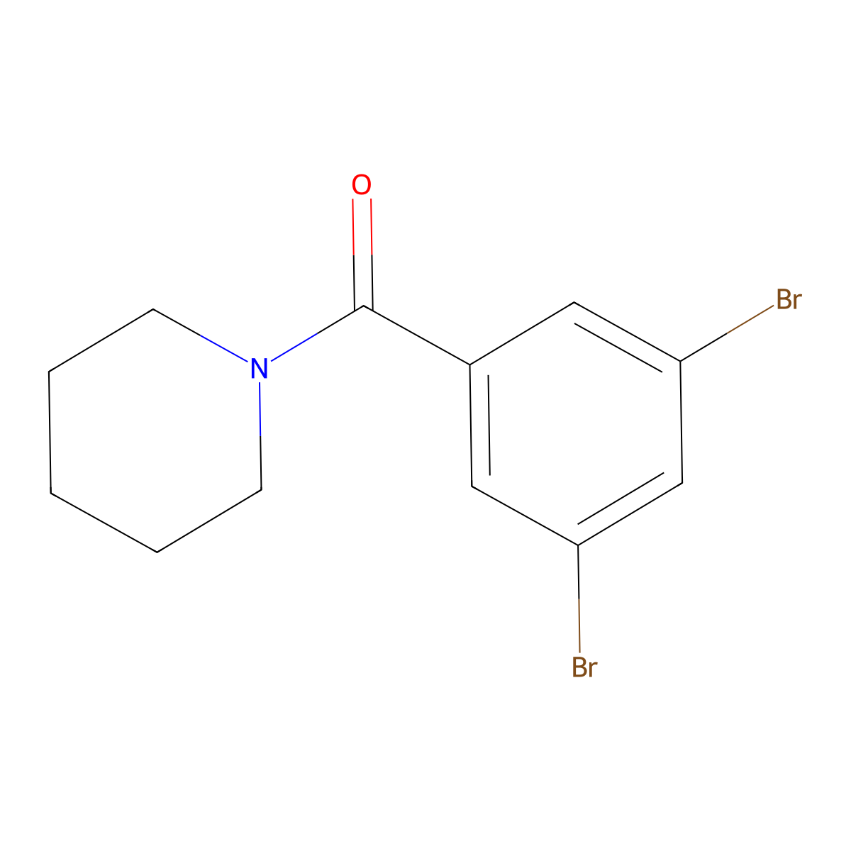 (3,5-Dibromophenyl)(piperidin-1-yl)methanone molecular structure, CAS 1873577-03-7