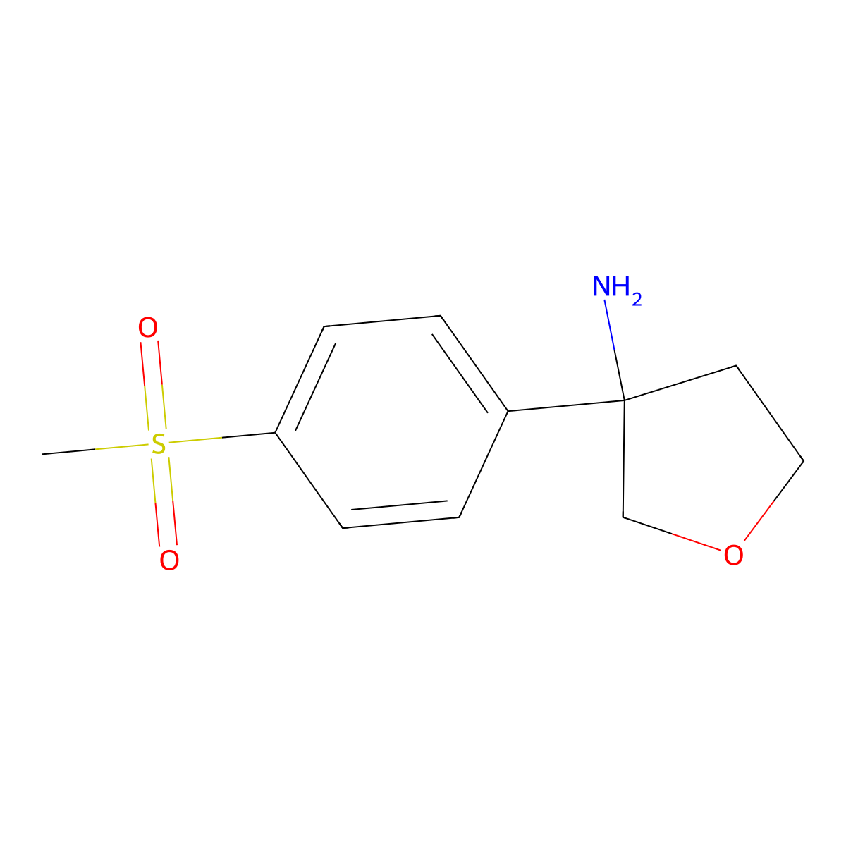 3-(4-Methanesulfonylphenyl)oxolan-3-amine molecular structure, CAS 1873585-89-7