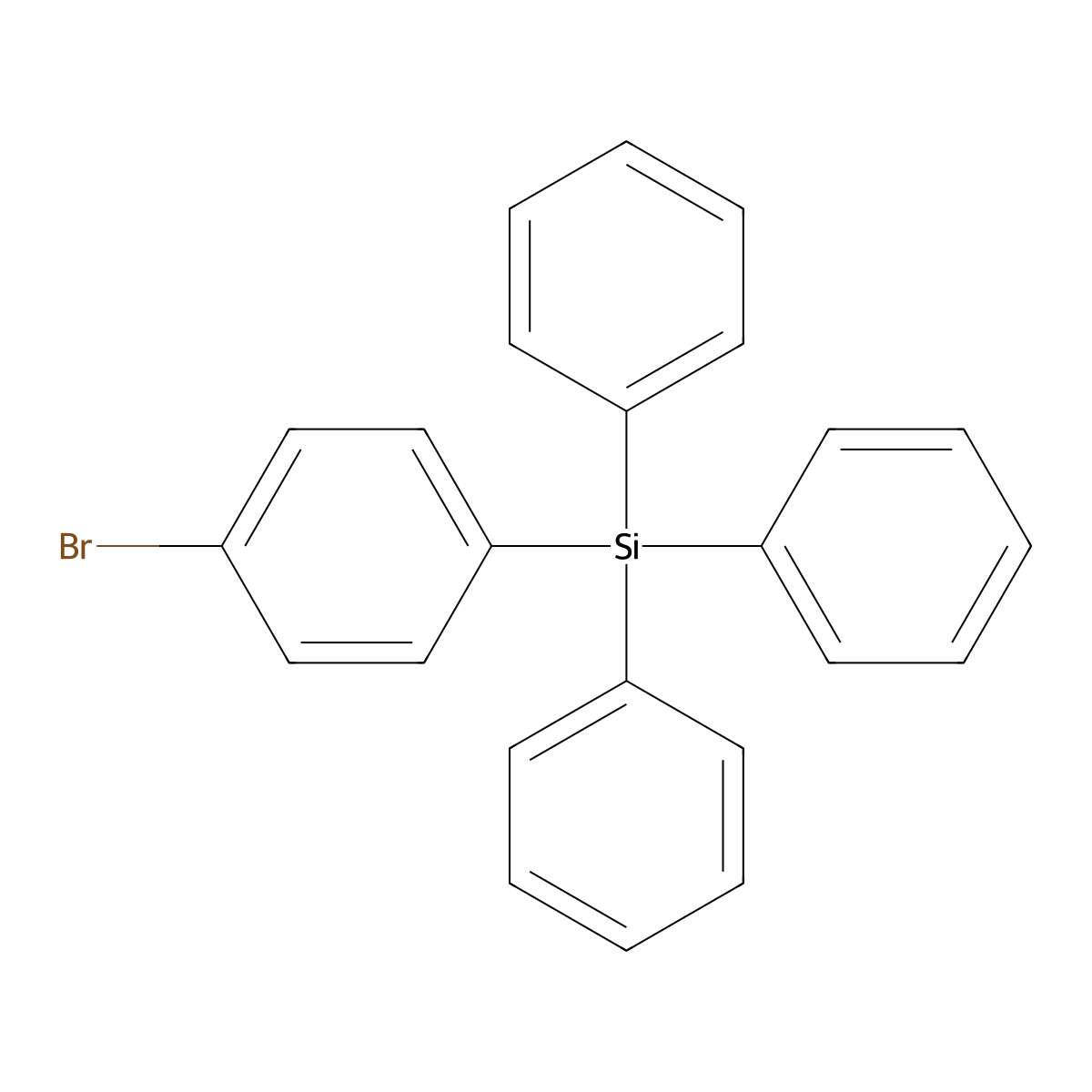 (4-Bromophenyl)triphenylsilane molecular structure, CAS 18737-40-1
