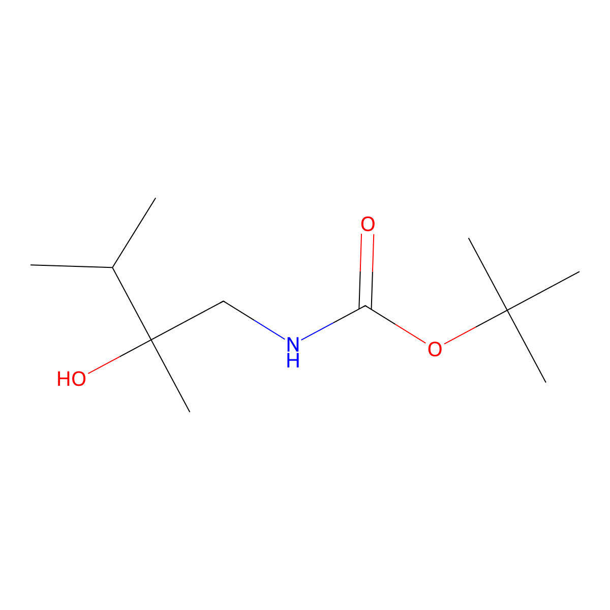Tert-butyl n-(2-hydroxy-2,3-dimethylbutyl)carbamate molecular structure, CAS 1873725-86-0