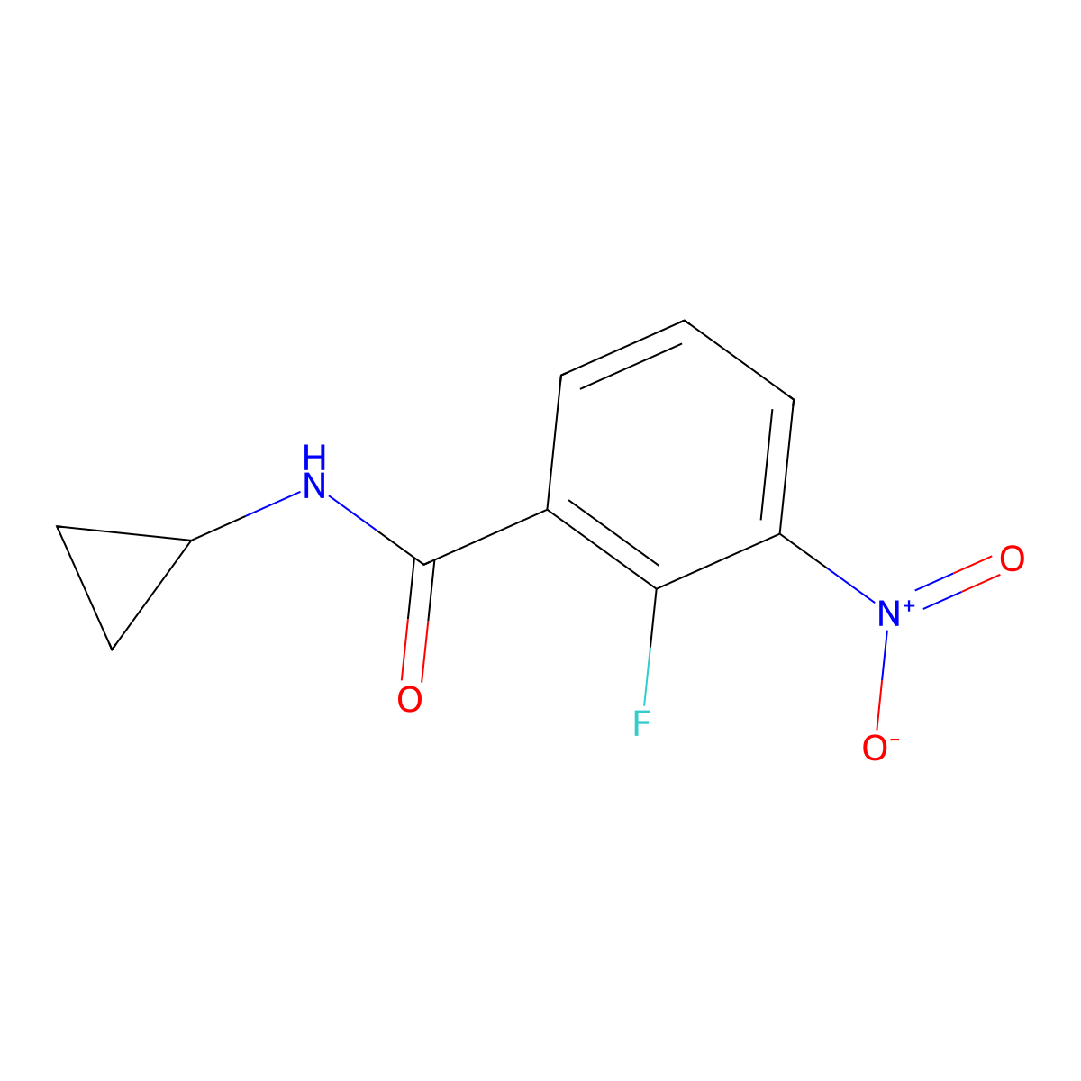 N-Cyclopropyl-2-fluoro-3-nitrobenzamide molecular structure, CAS 1873739-20-8