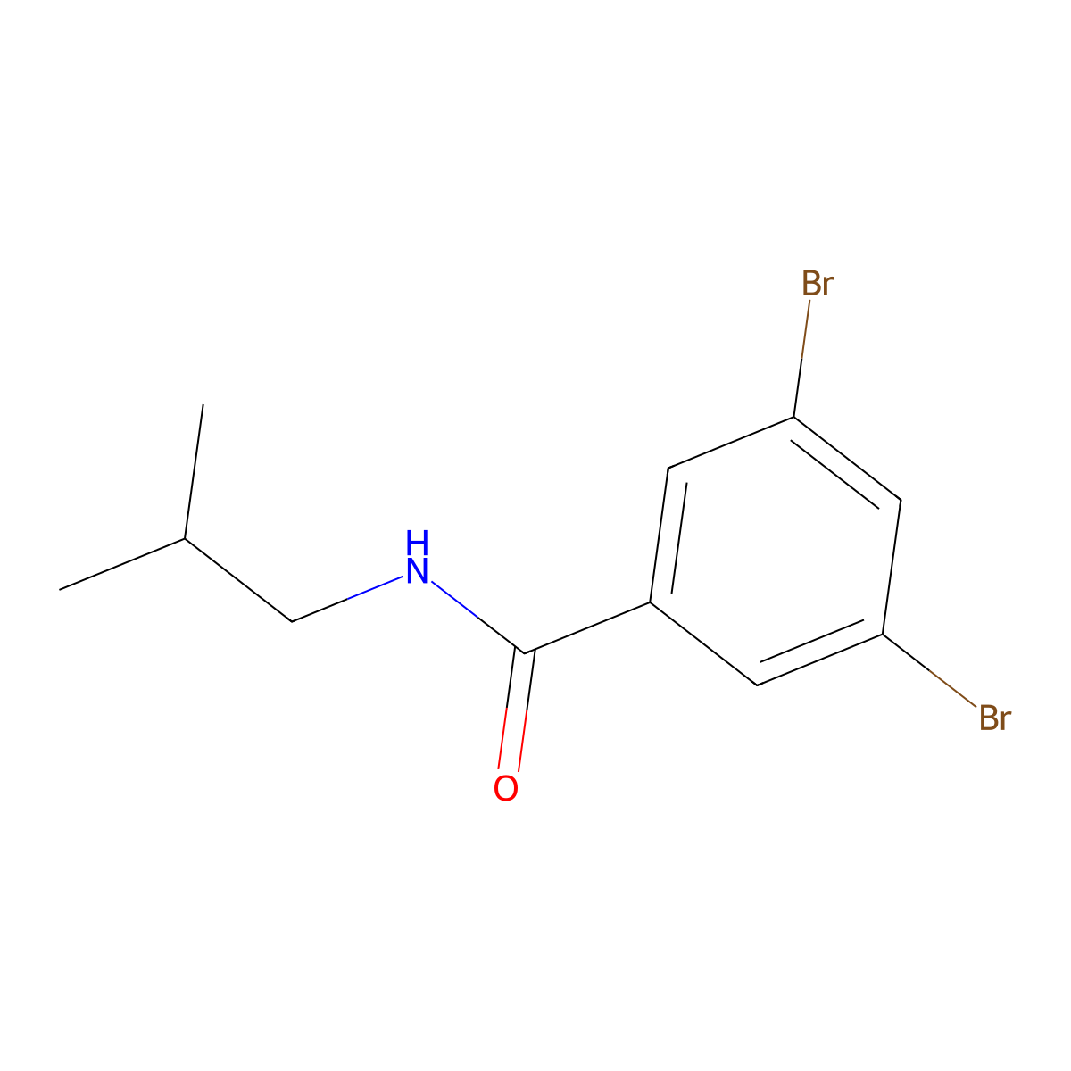 3,5-Dibromo-N-(2-methylpropyl)benzamide molecular structure, CAS 1873765-81-1