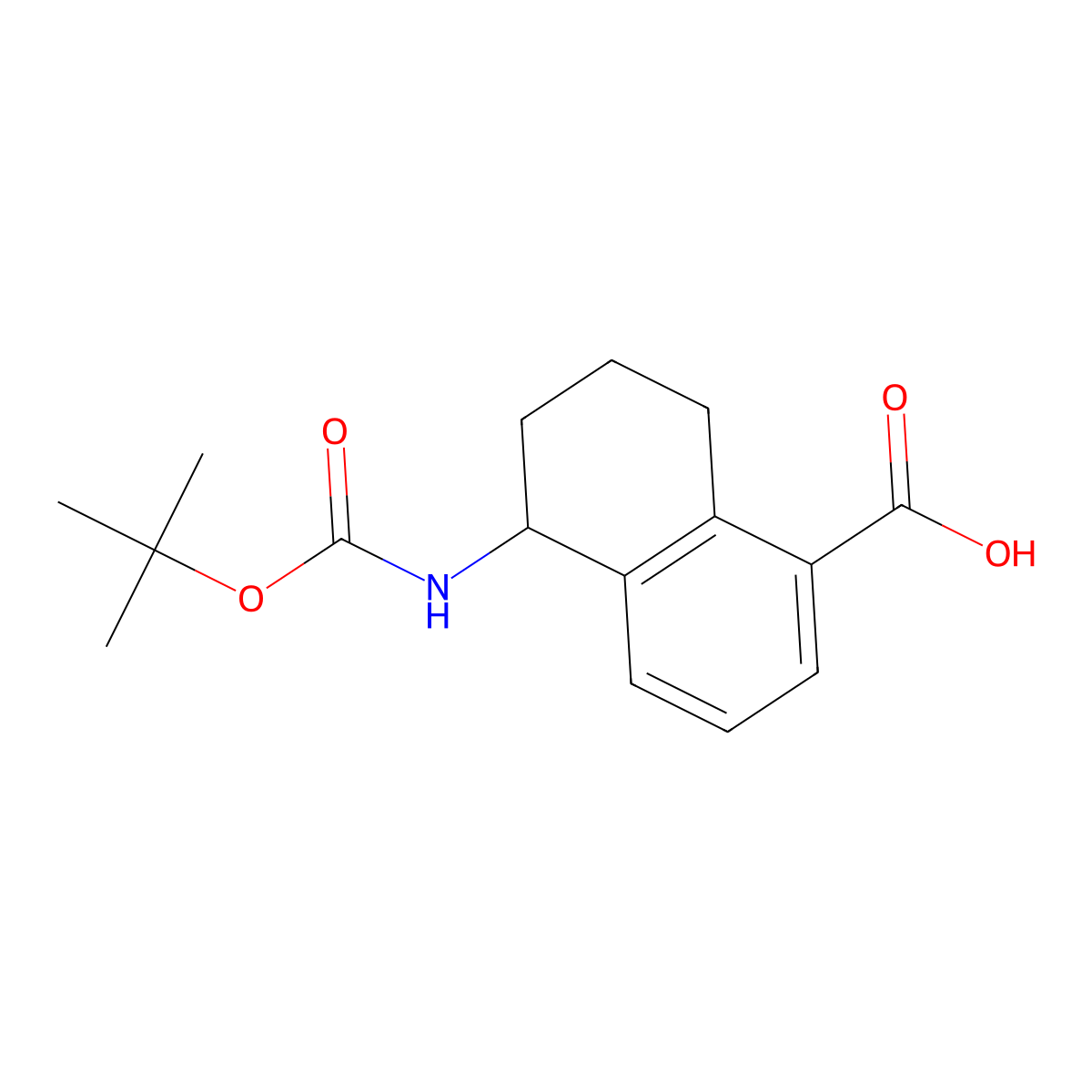 5-{[(Tert-butoxy)carbonyl]amino}-5,6,7,8-tetrahydronaphthalene-1-carboxylic acid molecular structure, CAS 187389-79-3