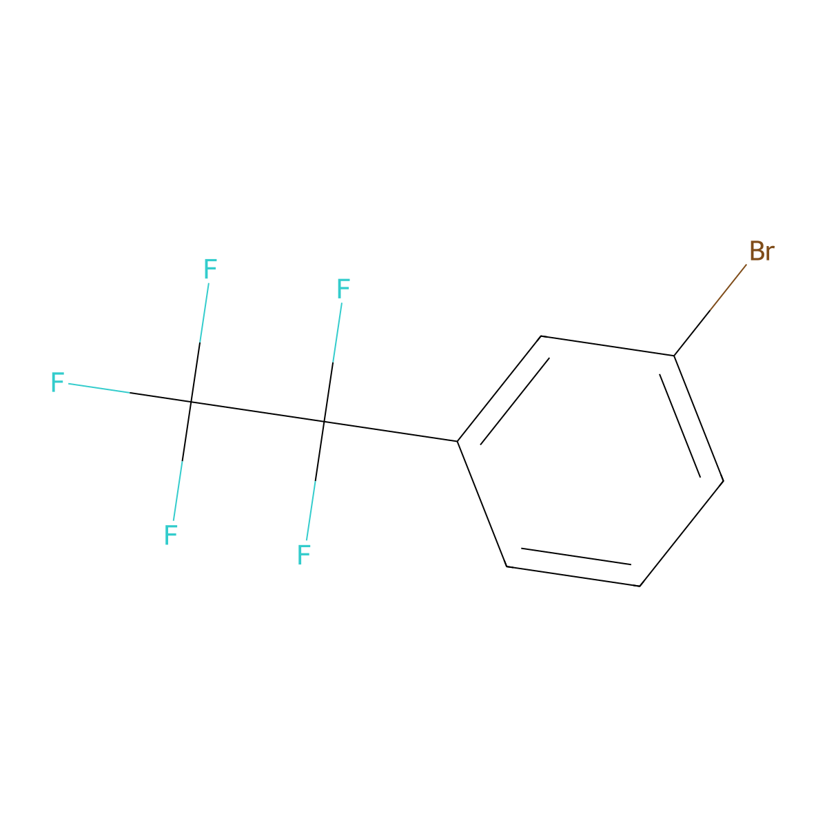 1-Bromo-3-(pentafluoroethyl)benzene molecular structure, CAS 18739-03-2